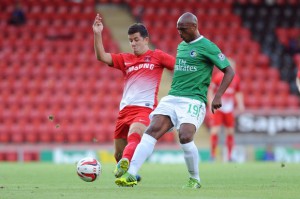 The New York Cosmos, seen here playing a preseason match with Leyton Orient at the Matchroom Stadium in London, will start their debut season Saturday, Aug. 3, 2013 at Hofstra University.