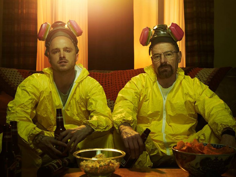 Bryan Cranston on ‘Breaking Bad’ Return: Never Say Never Jesse Pinkman (Left) and Walter White (Right) kick back after cooking. (Photo credit: AMC Breaking Bad/Facebook)