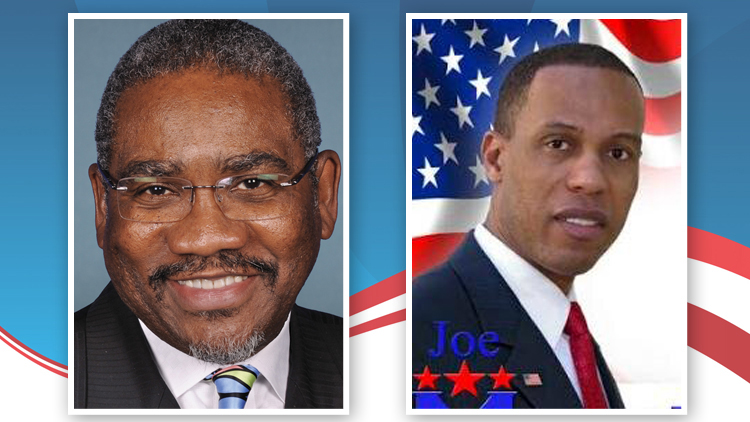 From left: U.S. Rep. Gregory Meeks (D-Queens) and Marthone.