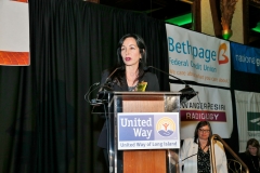Linda Nicoline, accepting the award for Bethpage Federal Credit Union- (1)