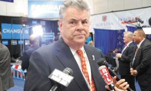 Peter King says NSA Whistleblower is a traitor. (Chris Twarowski/Long Island Press) 