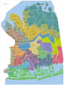 Among the changes in the newly redrawn Nassau County legislative district maps is that the Five Towns area was split up between four districts.