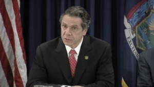 New York Gov. Andrew Cuomo during press conference announcing Public Trust Act. 