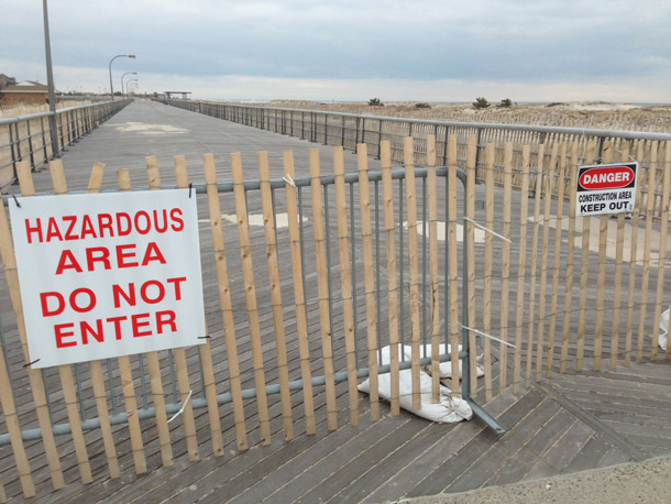 Jones Beach was significantly damaged by Superstorm Sandy but officials expect the popular beach to be open in time for Memorial Day Weekend. (Photo: Christopher Twarowski/Long Island Press