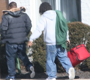 SCDA SURVEILLANCE PHOTO Defendants Shawdale Frederick and Joshua Galbert (carrying bag of handguns from Georgia)