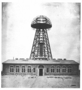 Nikola Tesla's Wardenclyffe lab building in Shoreham in 1904 before the tower was dismantled.