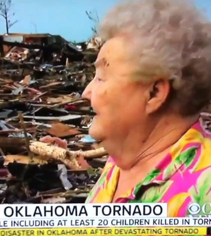 Oklahoma Tornado - Woman and dog