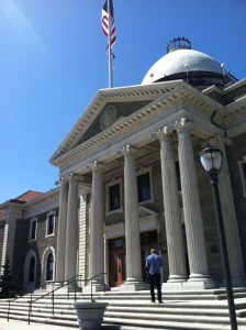 The Theodore Roosevelt Executive and Legislative Building in Mineola.