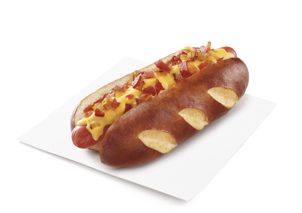 Sonic's pretzel bun hot dog. (Photo: Sonic) 