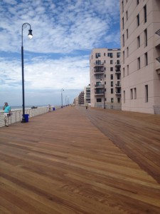 The first stretch of the new Long beach boardwalk is reopening Saturday, July 27, 2013.