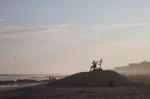 A lifeguard stands watch in the City of Long Beach (Joe Abate)