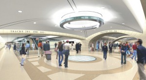 An artist's rendering of the completed Long Island Rail Road terminal at Grand Central Terminal in Manhattan.