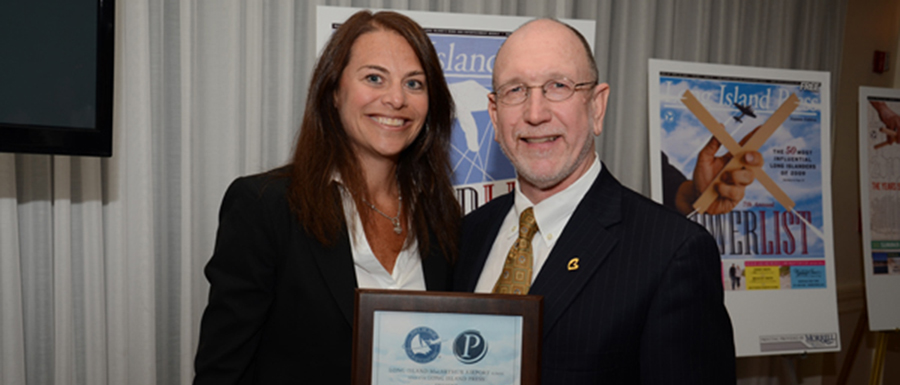 Kirk Kordeleski and Amy Newman from Canon USA at the 2012 Long Island Press Power List award program