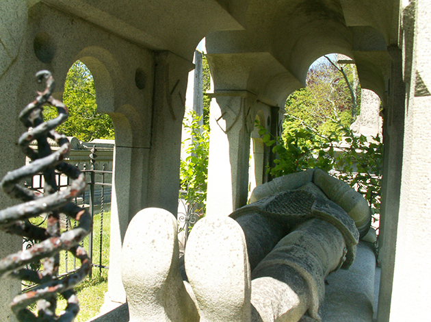 The tomb of East Hampton resident Lion Gardiner lies in the South End Cemetery overlooking Town Pond