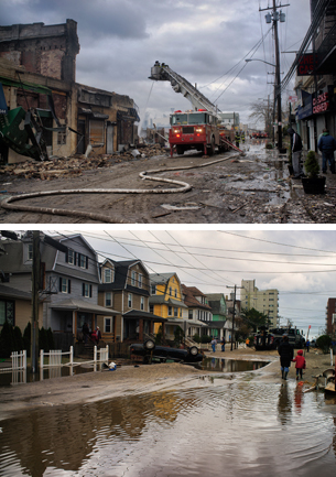 Photographer Michael Schor’s “Rockaway on Fire” and “The Silent Walk” captures the horros of the storm in vivid detail; and Songs of Sandy, a collection of storm-inspired poetry by LI poets, are all examples of Long islandersusing art to transform the storm’s destruction into pure beauty.    