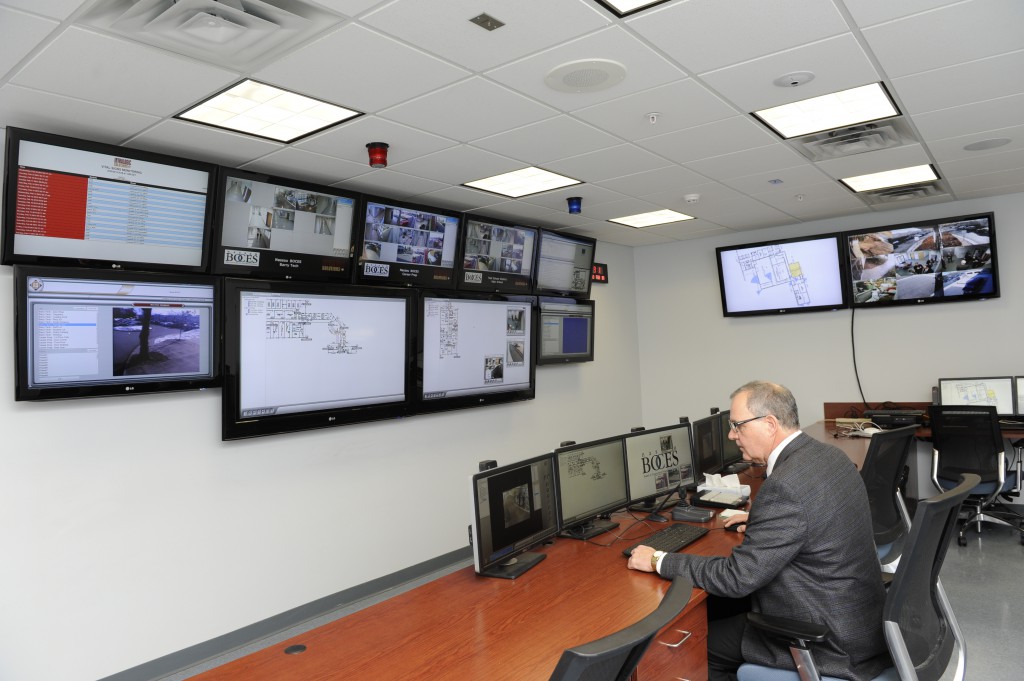 Inside Nassau BOCES' security room where they can monitor what's going on inside their buildings. (Photo credit: Nassau BOCES) 