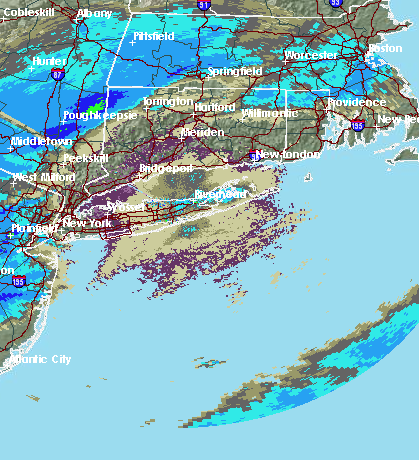 Satellite image of winter storm moving toward Long Island. (Photo: National Weather Service)