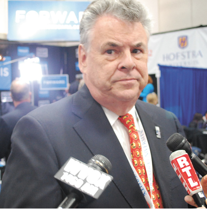 Rep. Peter King (R-Seaford) drew both praise and widespread criticism four years ago when he held his first of five hearings exploring the "radicalization" of Muslim Americans. (Christopher Twarowski/Long Island Press)