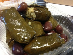 A good grape leaf can go a long way in illuminating happiness, dear Feta freaks. These beauties can be found at It's Greek To Me in Syosset. Eat one and celebrate life. (Chris Cooke/Long Island Press)