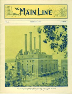 The 1936 first edition of the Long Island Lighting Company’s first newsletter The Main Line, featuring the Glenwood Landing plant in its heyday. (Courtesy of The Society for the Preservation of Long Island Antiquities)