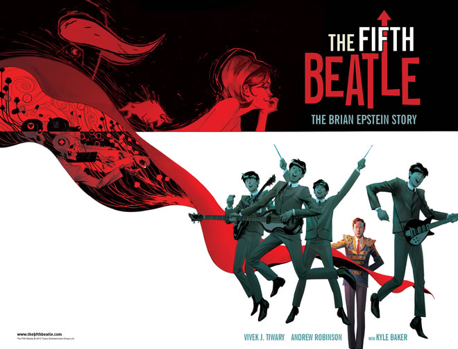 The Fifth Beatle: The Brian Epstein Story, a meticulously researched, masterfully written and gorgeously illustrated graphic novel by award-winning Broadway producer Vivek J. Tiwary and artist Andrew C. Robinson, was a labor of love. (Cover art by Andrew C. Robinson)