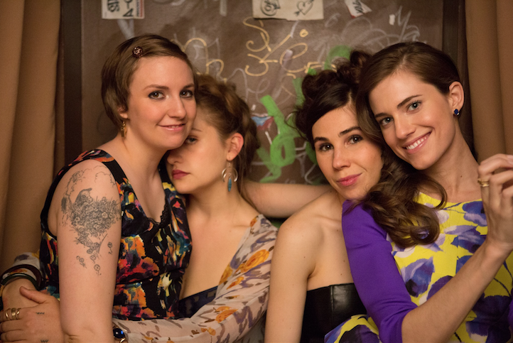 Lena Dunham, and her crew in "Girls." (Photo credit: HBO/Facebook) 