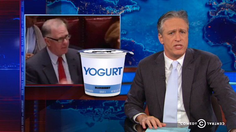 Jon Stewart NY Yogurt Snack Bill