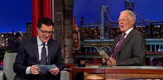 Stephen Colbert and David Letterman