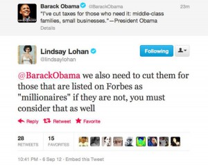 Lindsay Lohan Tweet