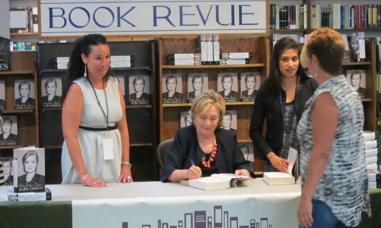 Hillary Clinton at Book Revue