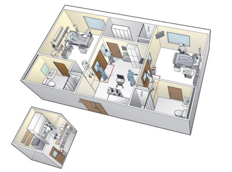 A rendering of what North Shore LIJ's bio-containment unit would look like.