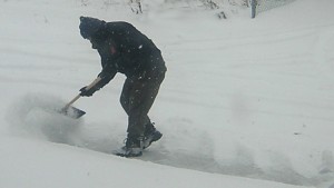 Island Park Shoveling A New Snow 21715 Joe Abate