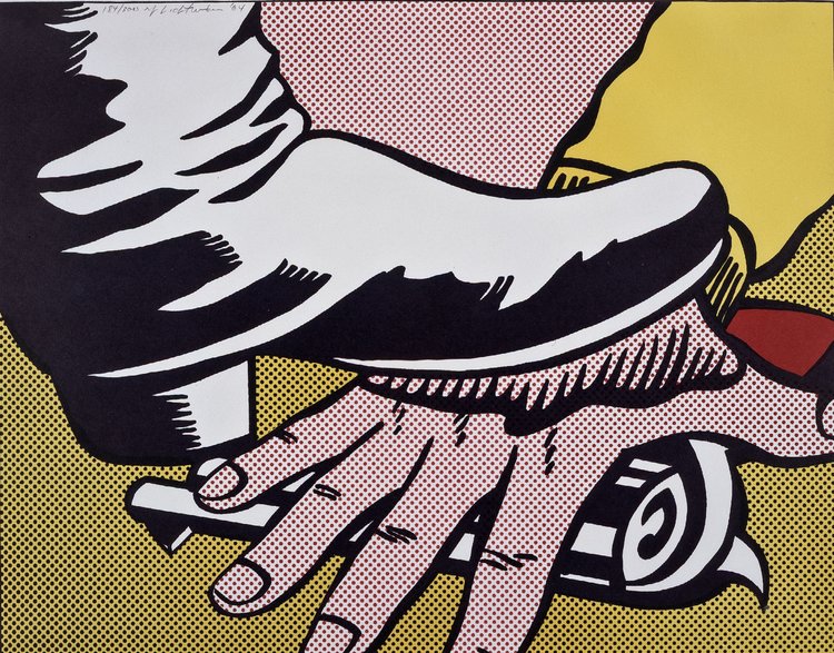 Roy Lichtenstein's pop print has a prominent place in the first gallery.