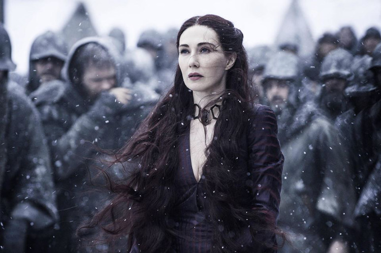 Melisandre convinces Stannis that sacrificing his daughter will give him good fortune in the battles to come. (Photo credit: Helen Sloan/HBO) 