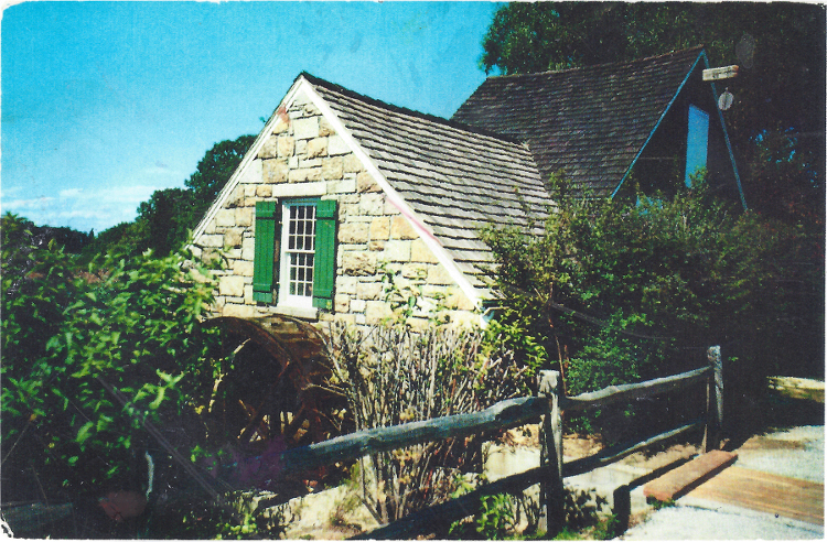Artwork depicting the Stony Brook Grist Mill by Eleanor Meier (Photo by Three Village Historical Society)