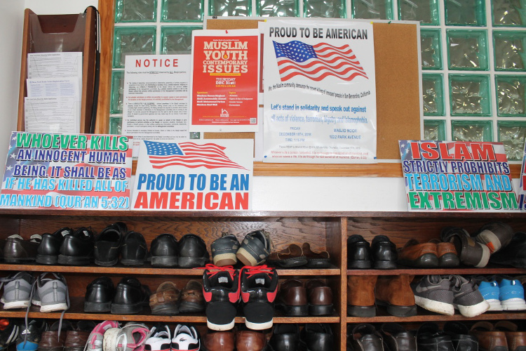 Muslim leaders held a rally at Masjid Noor in Huntington on Dec. 18, 2015 to condemn violence and bigotry. (Rashed Mian/Long Island Press)