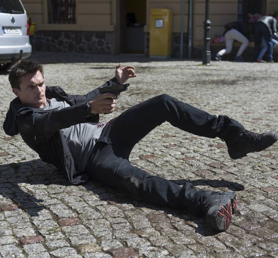 Peter Quinn has had a tough go at it this season. First he was enlisted to kill Carrie and then he was shot and poisoned with sarin gas. (Photo credit: Homeland) 
