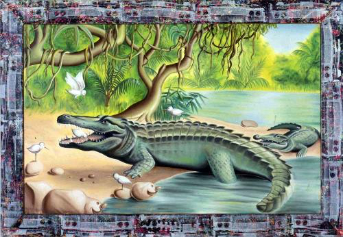Evergladagator, by Kenny Scharf. 