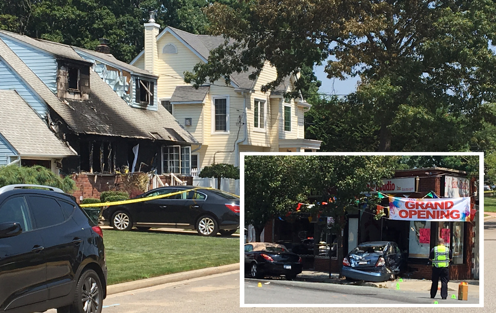 Cops Responding to Fatal Massapequa Fire Among 4 Injured in Crash