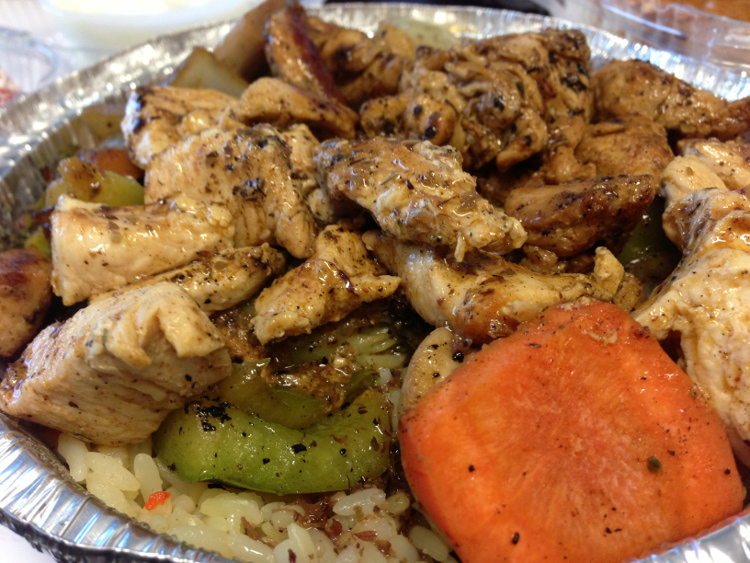 Chicken souvlaki from the incomparable It's Greek to Me in Syosset. 
