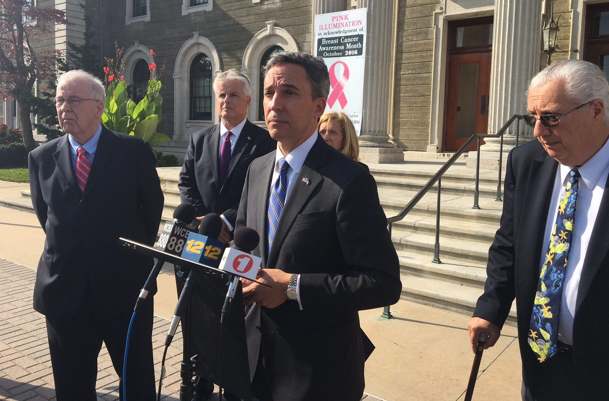 Three State Senators from Nassau County, including Jack Martins, who is running for Congress, called on Nassau County Executive Ed Mangano and Town of Oyster Bay Supervisor John Venditto to resign following corruption allegations. (Rashed Mian/Long Island Press)