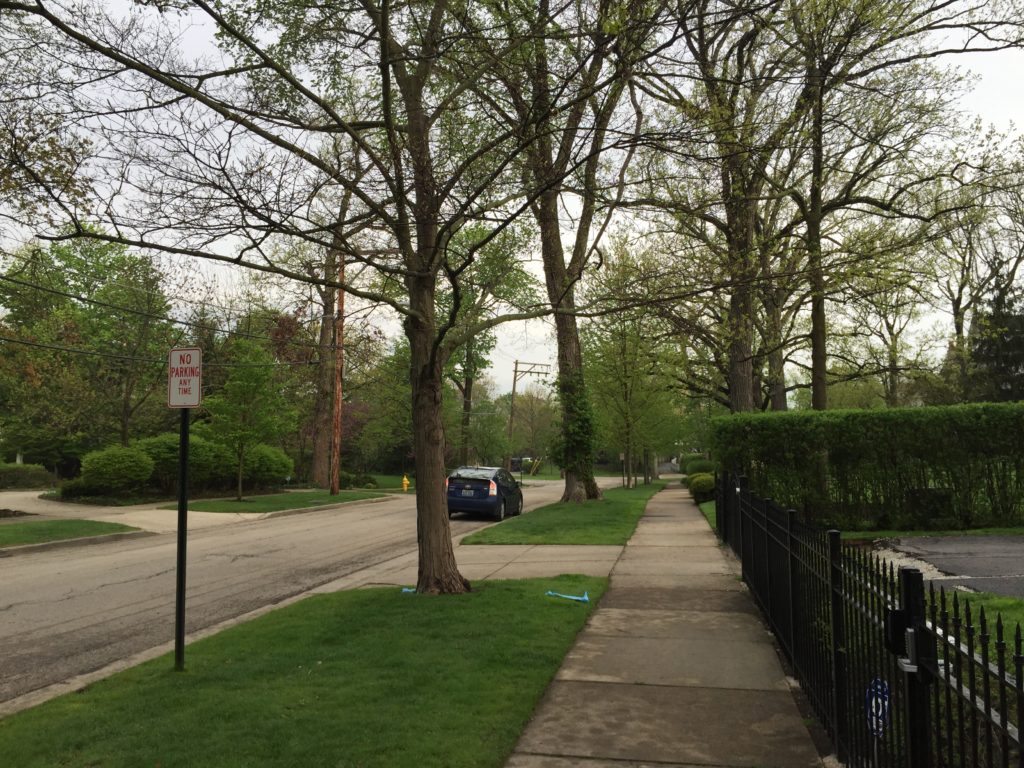 2015 05 11 06 41 08 View northwest from in front of the Home Alone house at 671 Lincoln Avenue in Winnetka2c Illinois 2