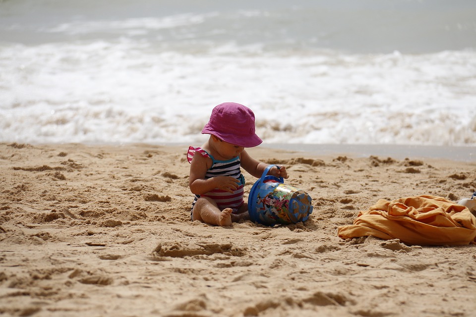 child at beach
