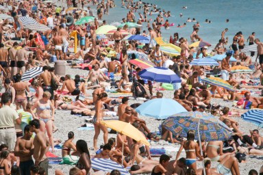 crowded beach