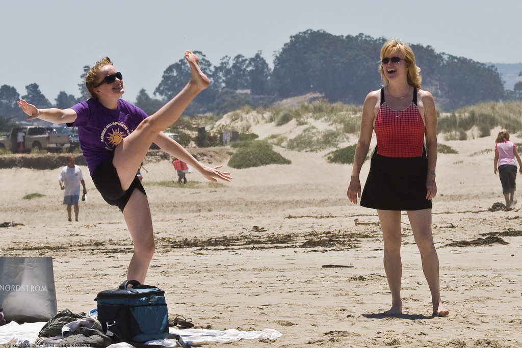 kicking sand
