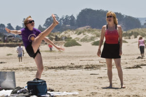 kicking sand