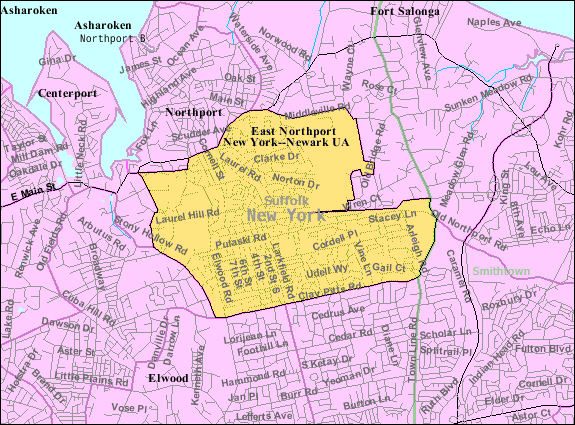 East northport ny map