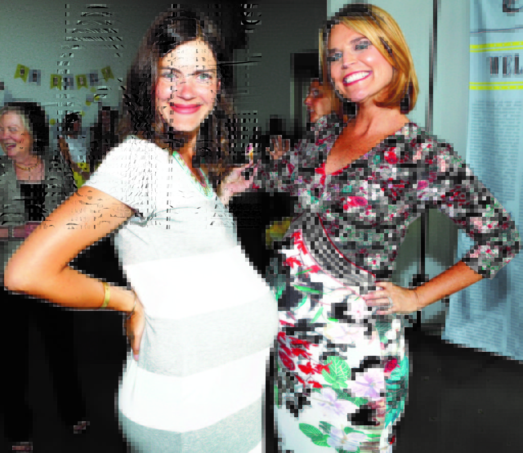 Siri Daly with Today show co host Savannah Guthrie who wrote the foreword to Siris new book while both were pregnant.