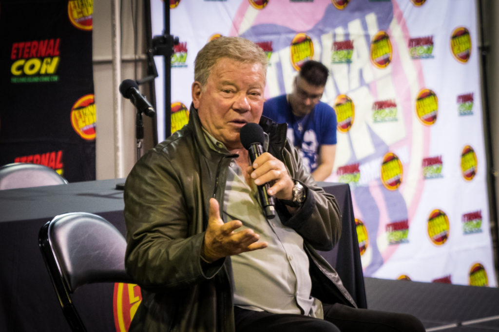 6/16/2018 Uniondale, N.Y. — William Shatner speaks to fans at Eternal Con.