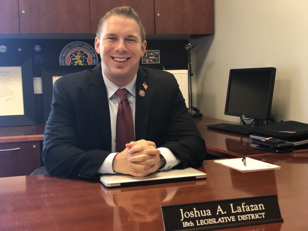 Nassau County Legis. Joshua Lafazan (D-Syosset), the county’s youngest county legislator ever, is encouraging more young people to get civically involved. (Photo by Nick Ciccone)